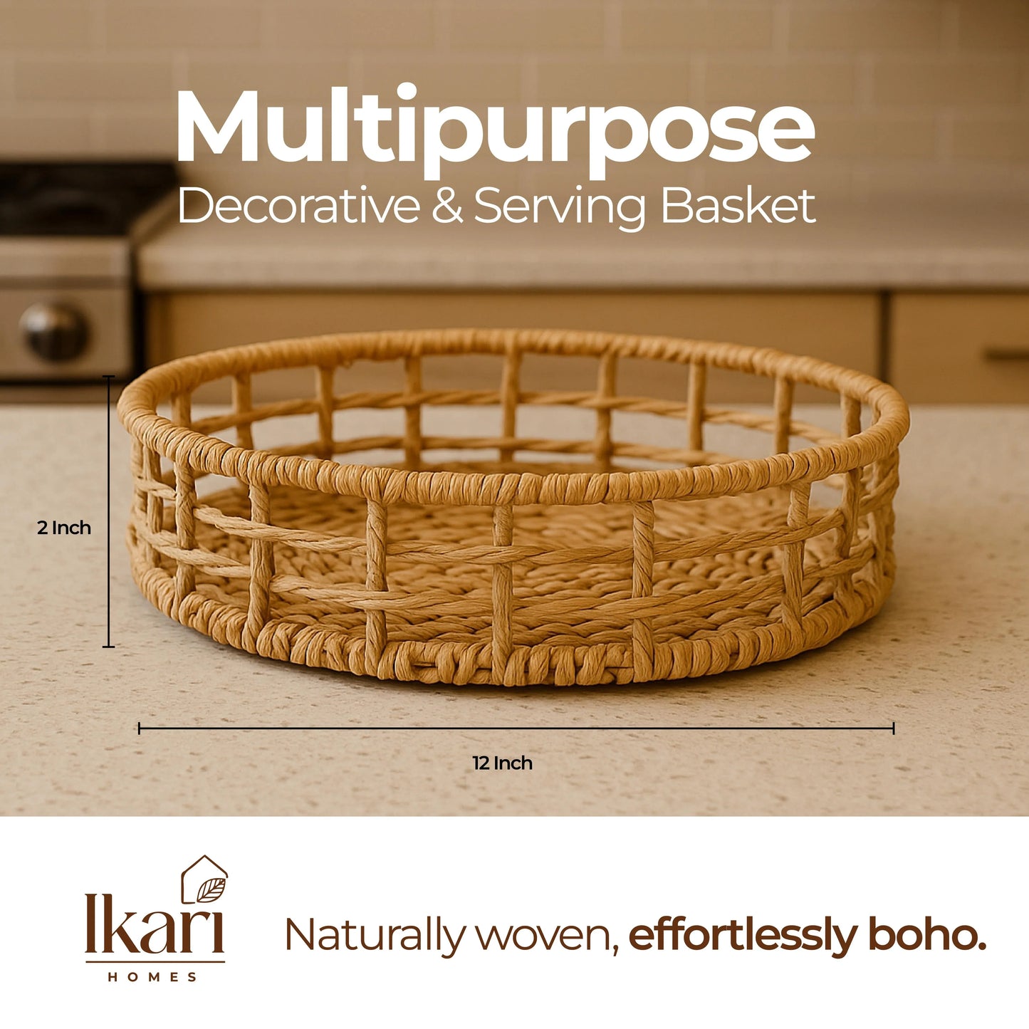 Nestique Raffia Basket – Round