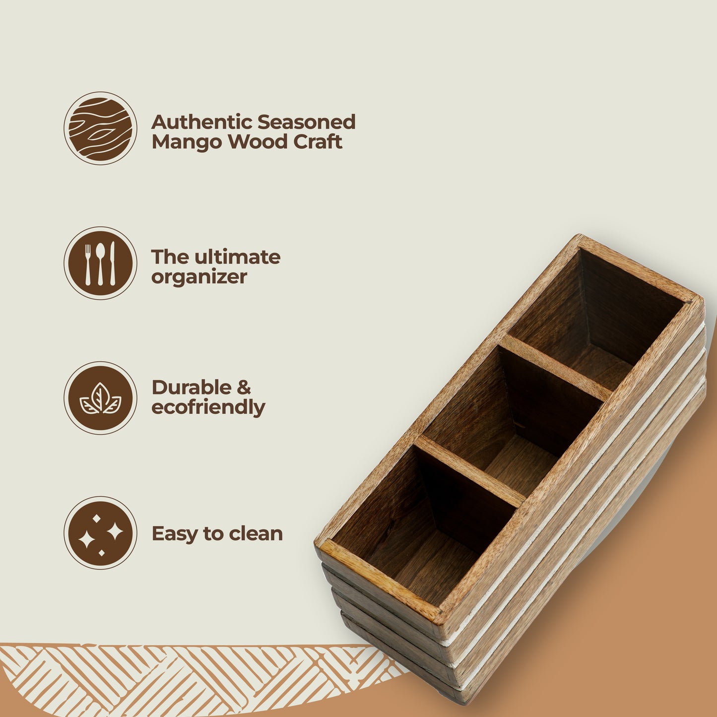 Wooden Antique Cutlery Holder