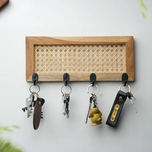 Rattan Cane Key Holder