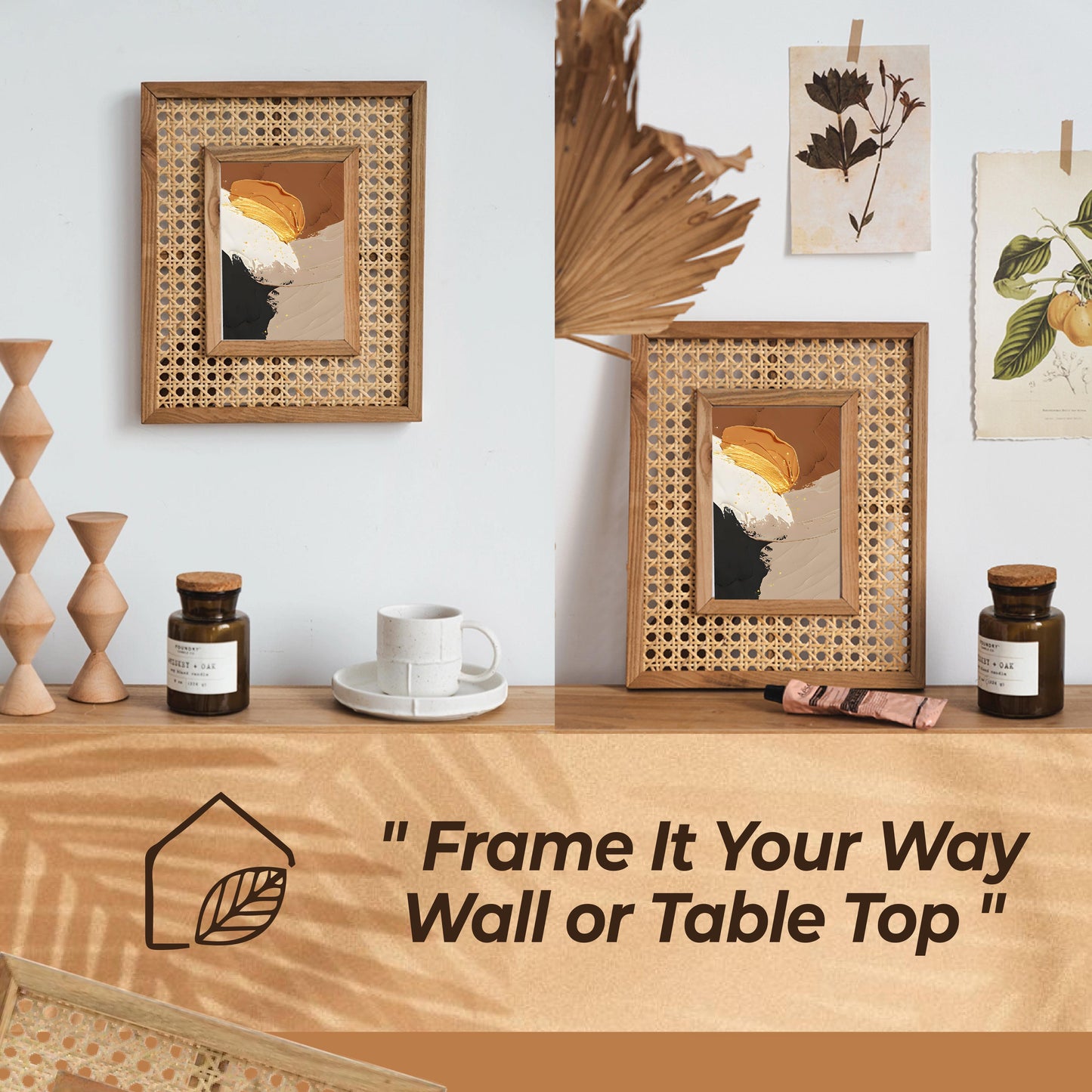 Rattan Photo Frame - Timeless Display