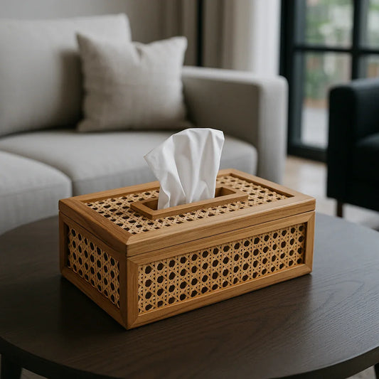 Rattan Tissue Holder