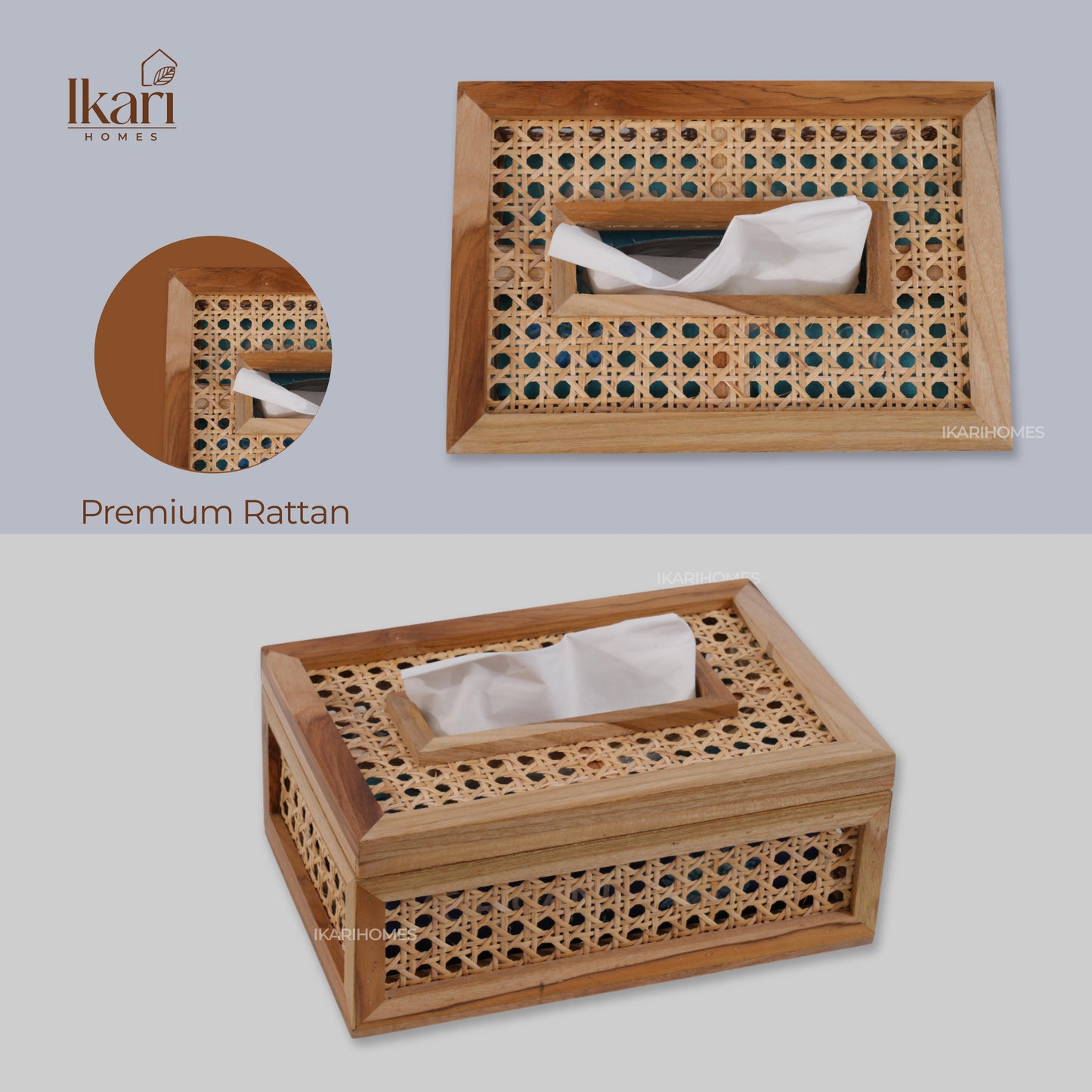 Rattan Tissue Holder