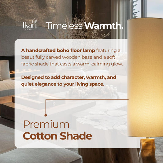 Arco Carved Floor Lamp - A Statement of Sculpted Warmth