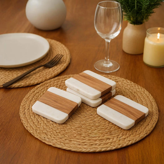 Square Boho Blend Coasters Set of 4