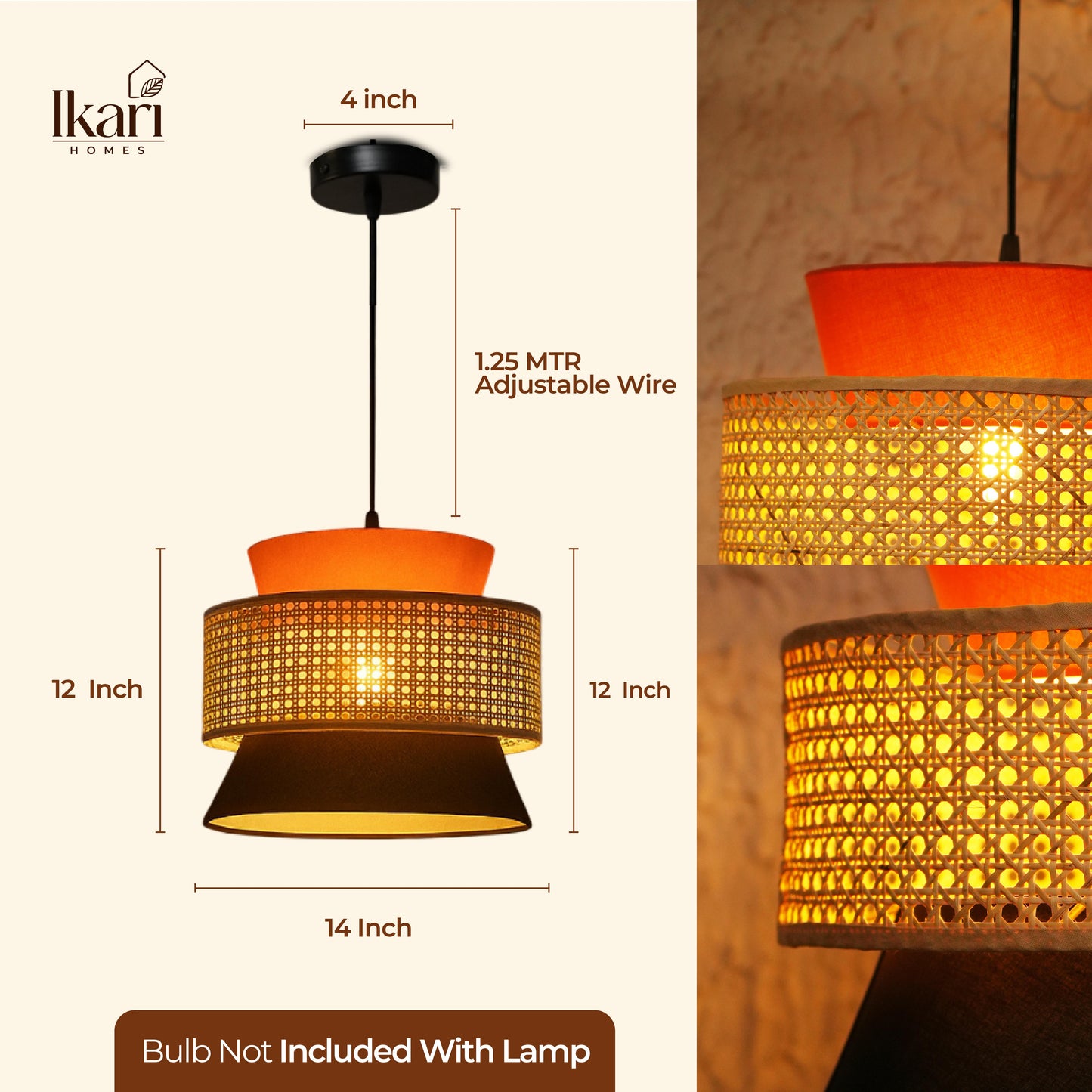 Rattan Pendant Weave Chandelier