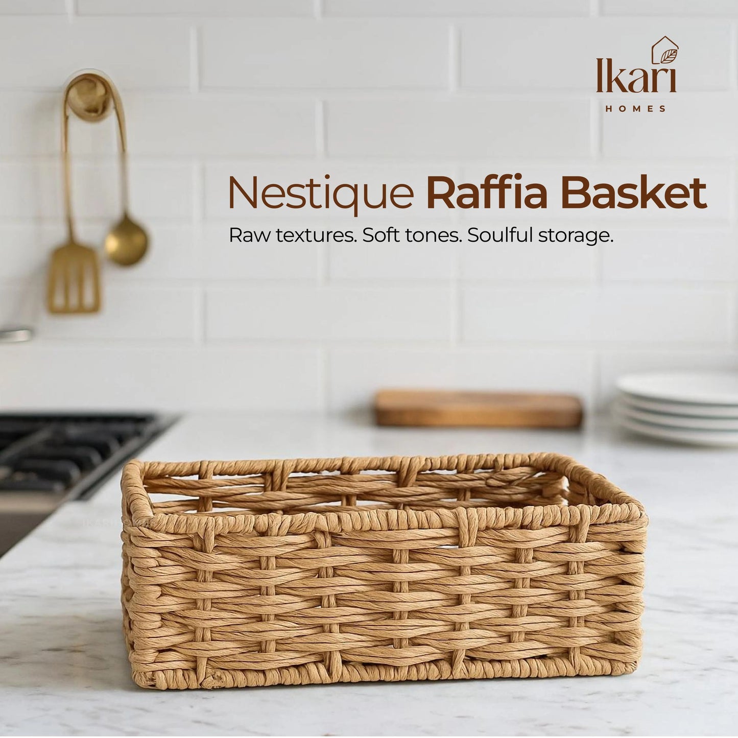 Nestique Raffia Basket – Compact