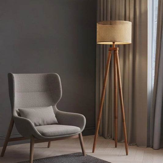 Earth Weave Rattan Floor Lamp