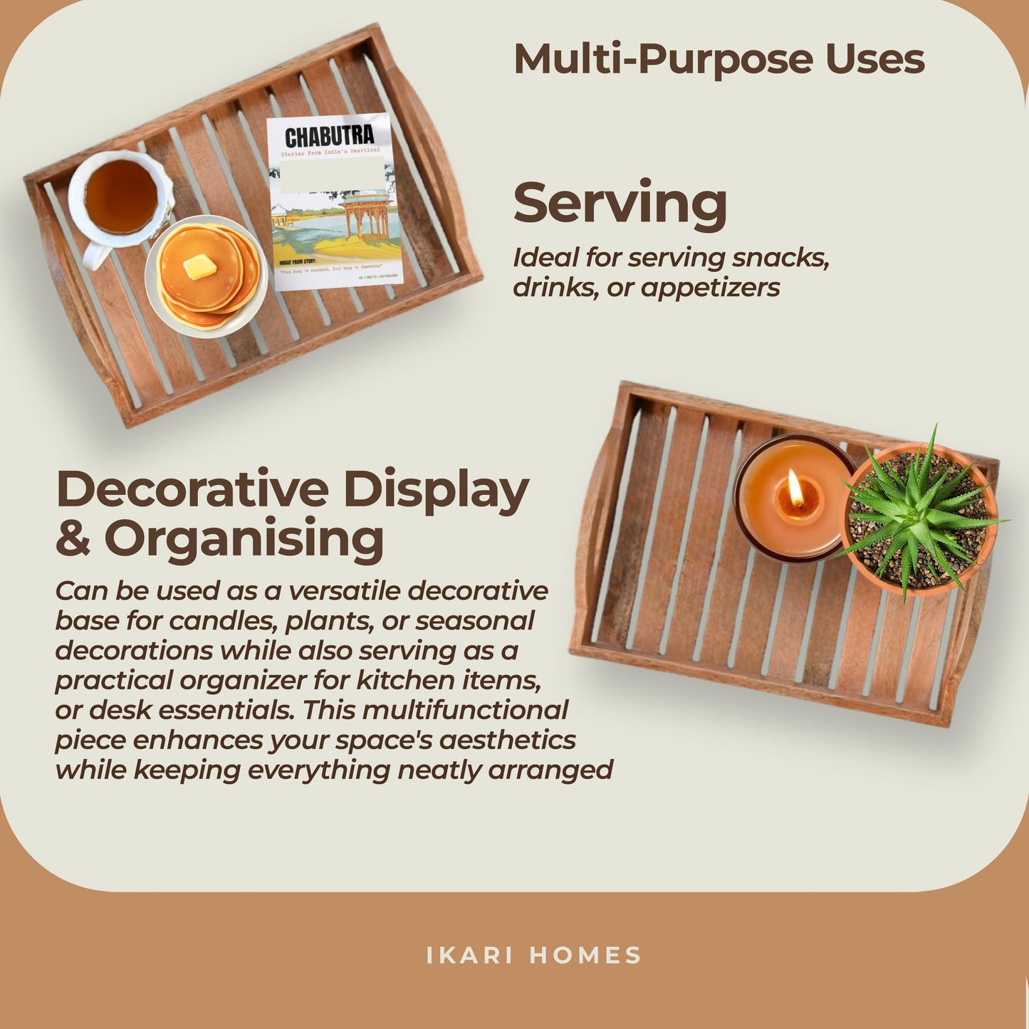 Handcrafted Premium Wooden Serving Trays