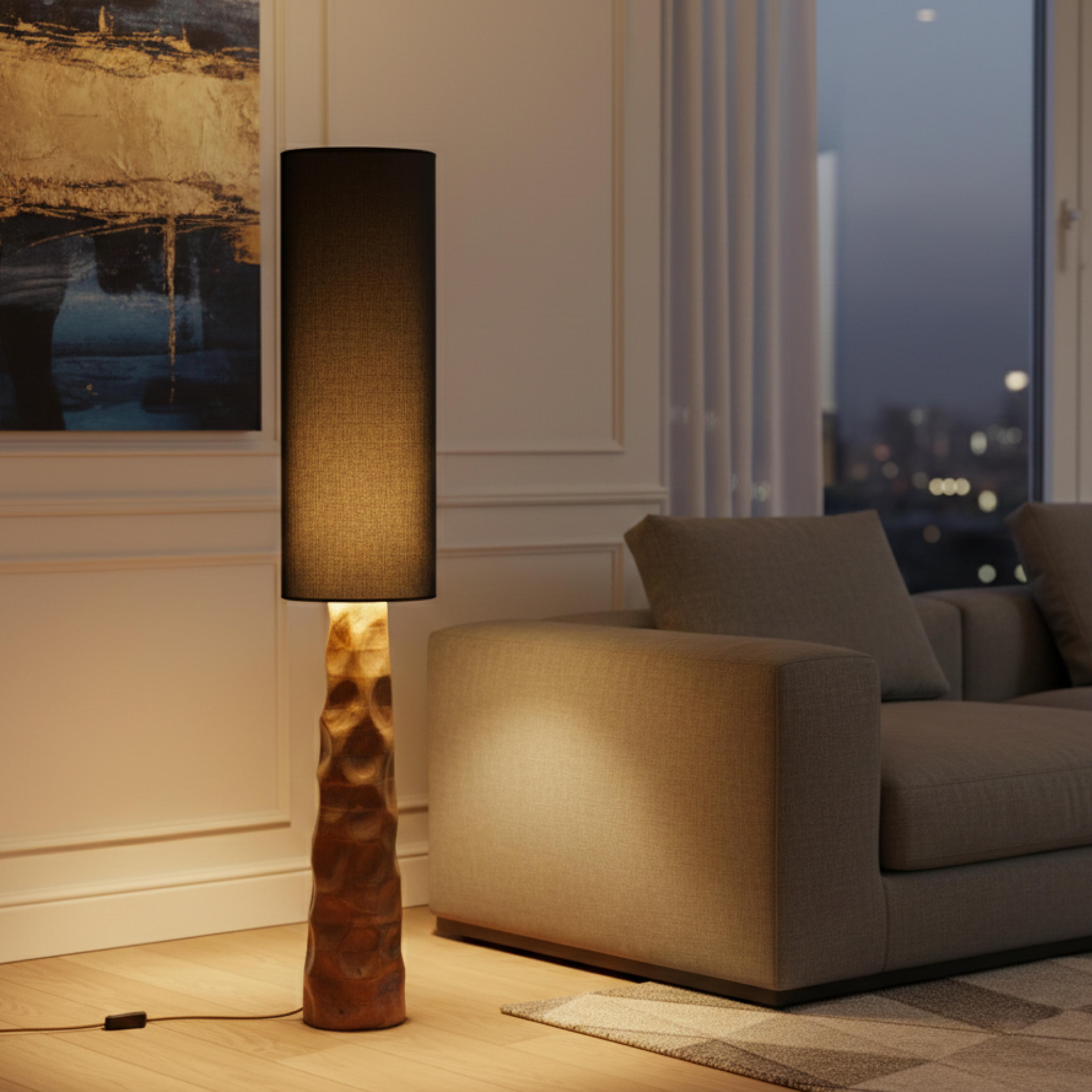 Midnight Glow Floor Lamp – Bold Light, Sculpted Elegance