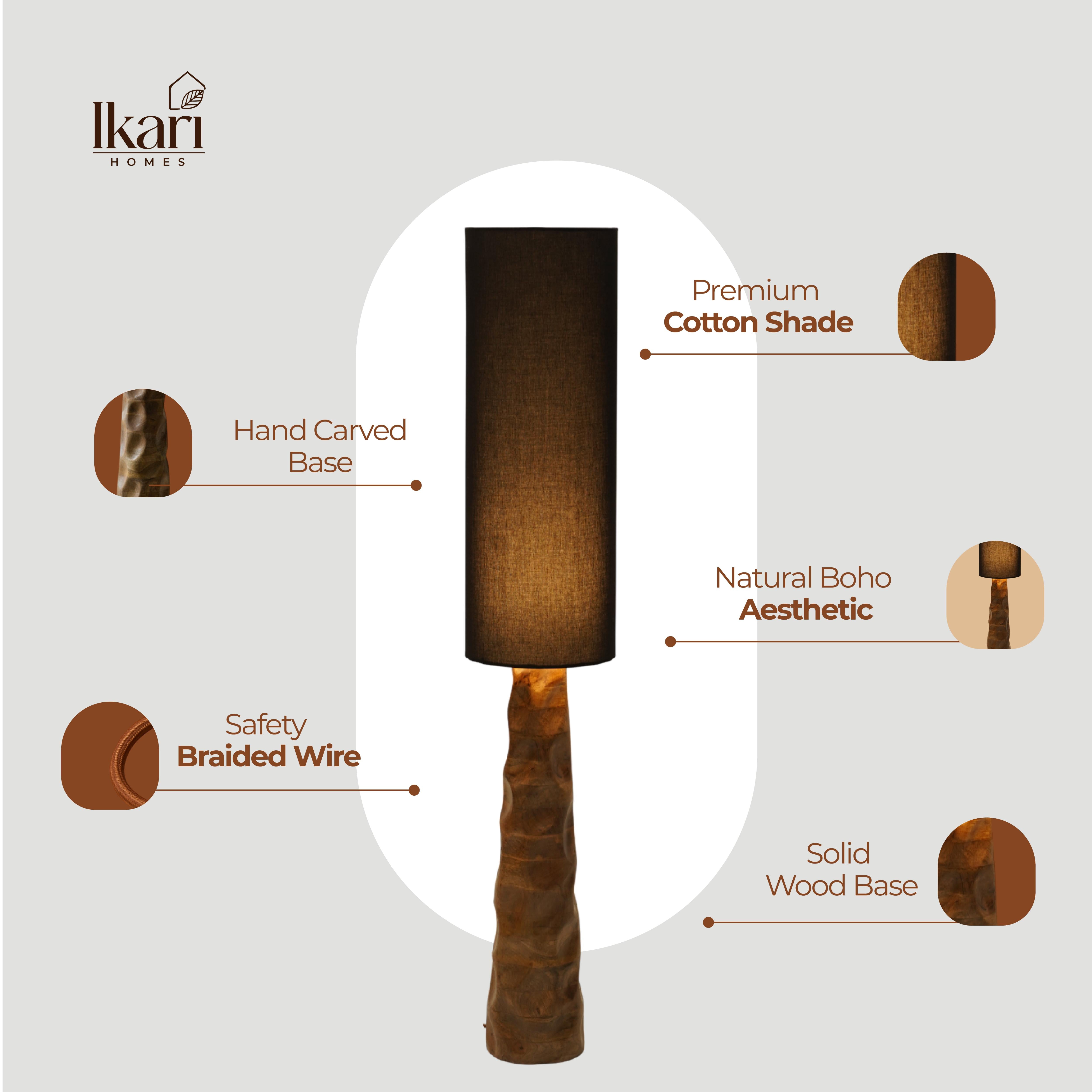 Midnight Glow Floor Lamp – Bold Light, Sculpted Elegance
