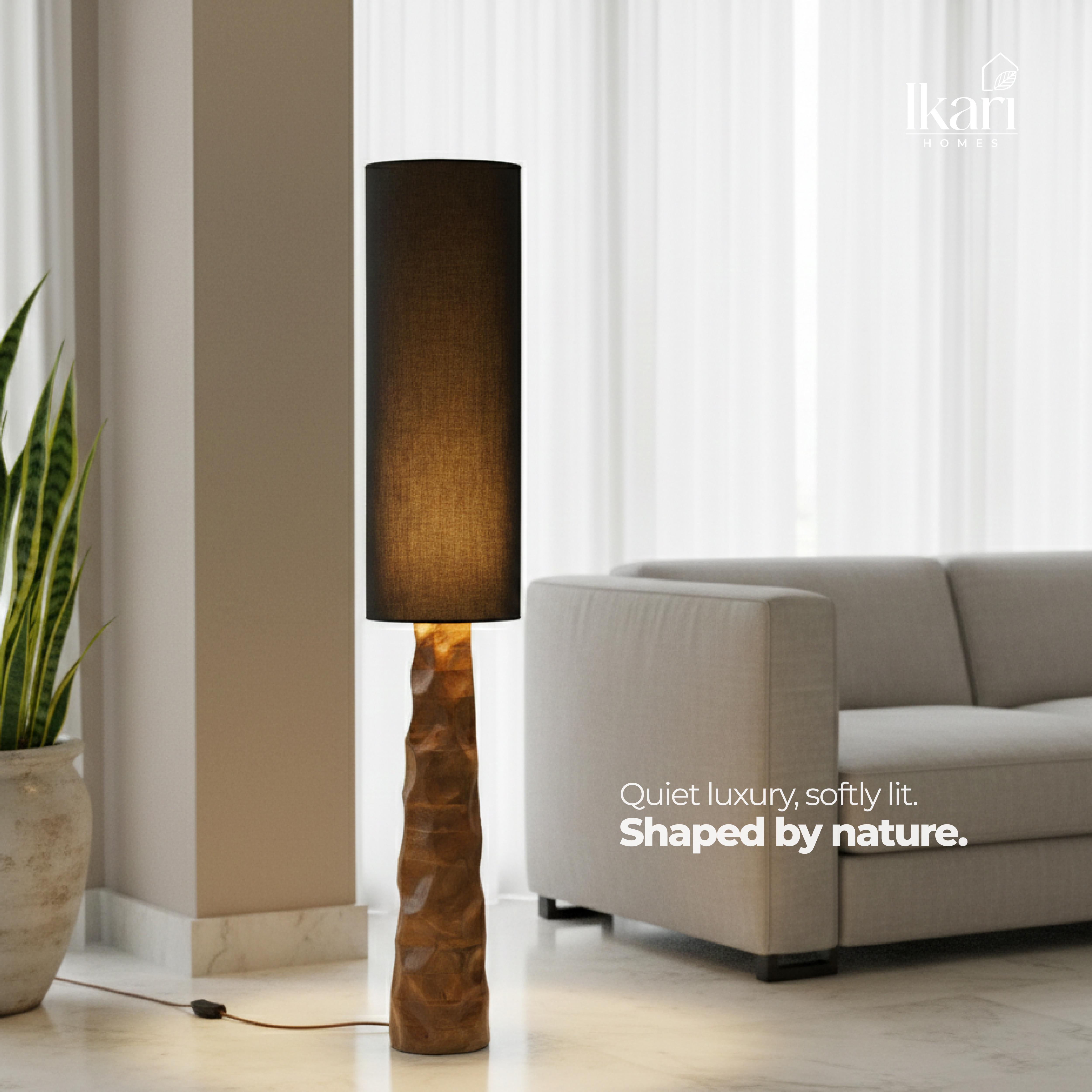 Midnight Glow Floor Lamp – Bold Light, Sculpted Elegance