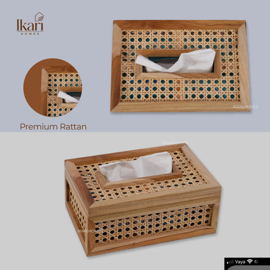 Rattan Tissue Holder