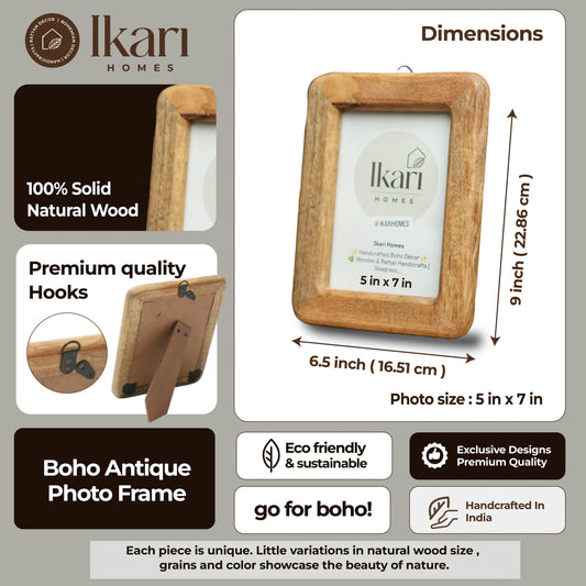 Wooden Photo Frame - Natural Beauty, Timeless Charm