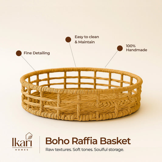 Nestique Raffia Basket – Round