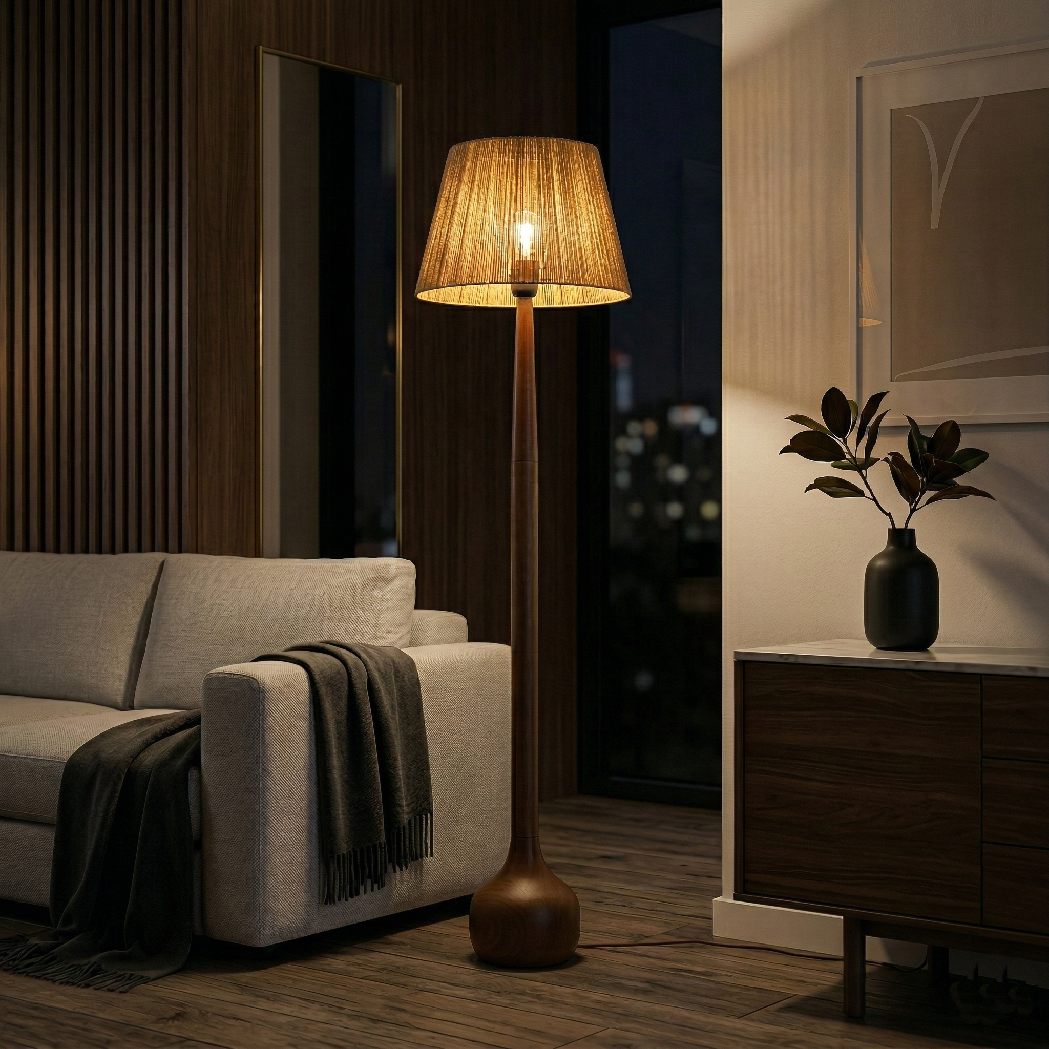 Artisan Raffia Floor Lamp