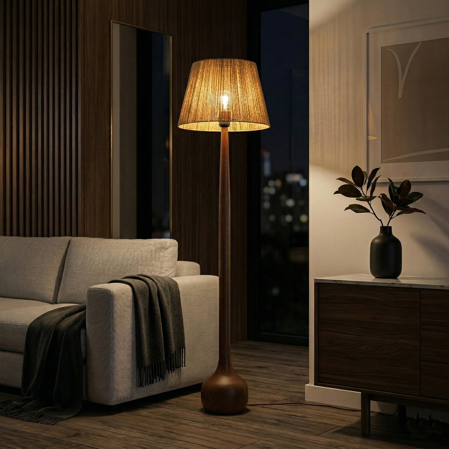 Artisan Raffia Floor Lamp