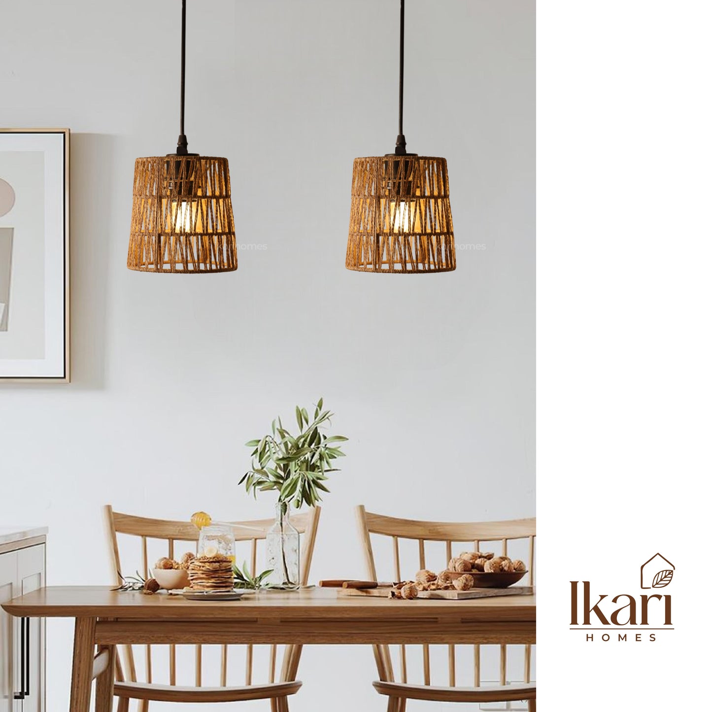 Zigzag Raffia Dome Hanging Lamp – Handwoven Geometry, Soft Radiance