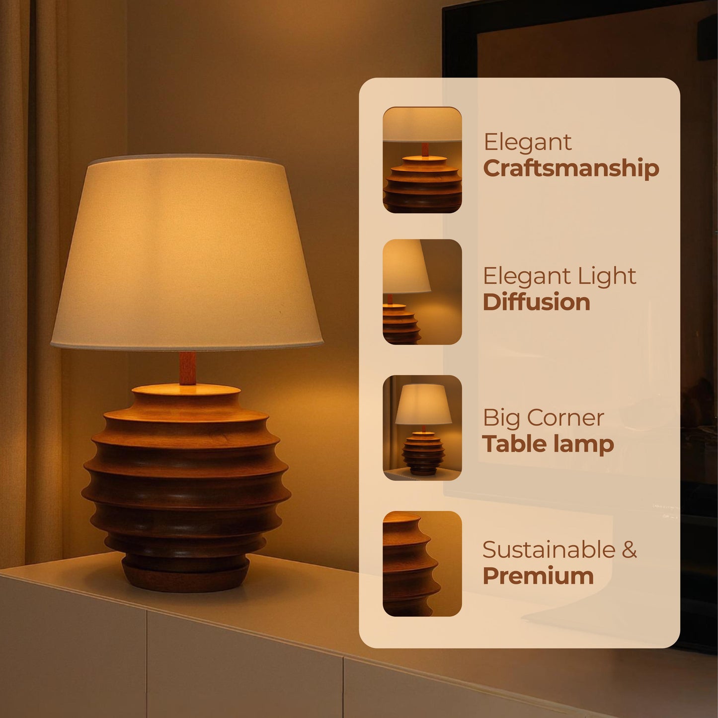 Amber Hive Boho Lamp