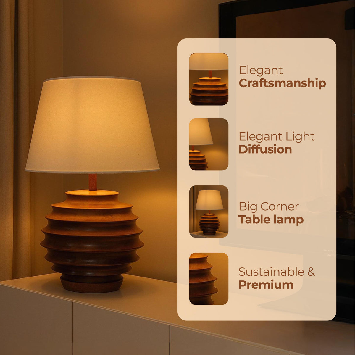 Amber Hive Boho Lamp