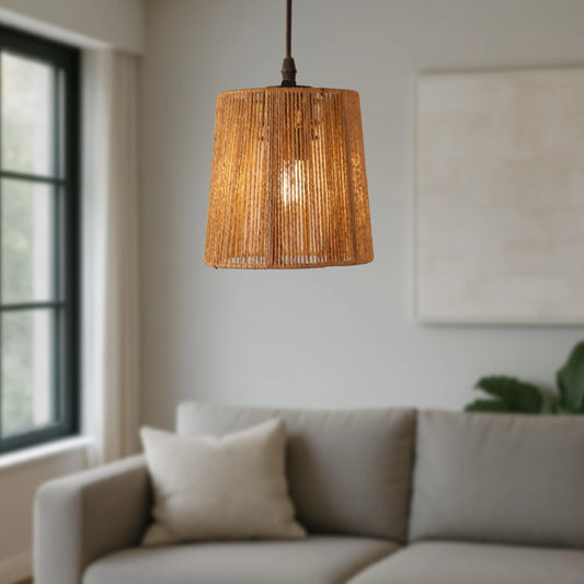 Raffia Nest Pendant Lamp – Woven Warmth