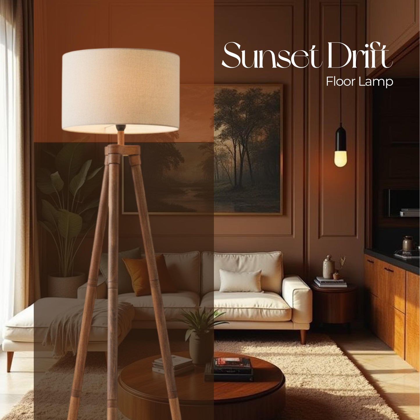 Sunset Drift Tripod Floor Lamp