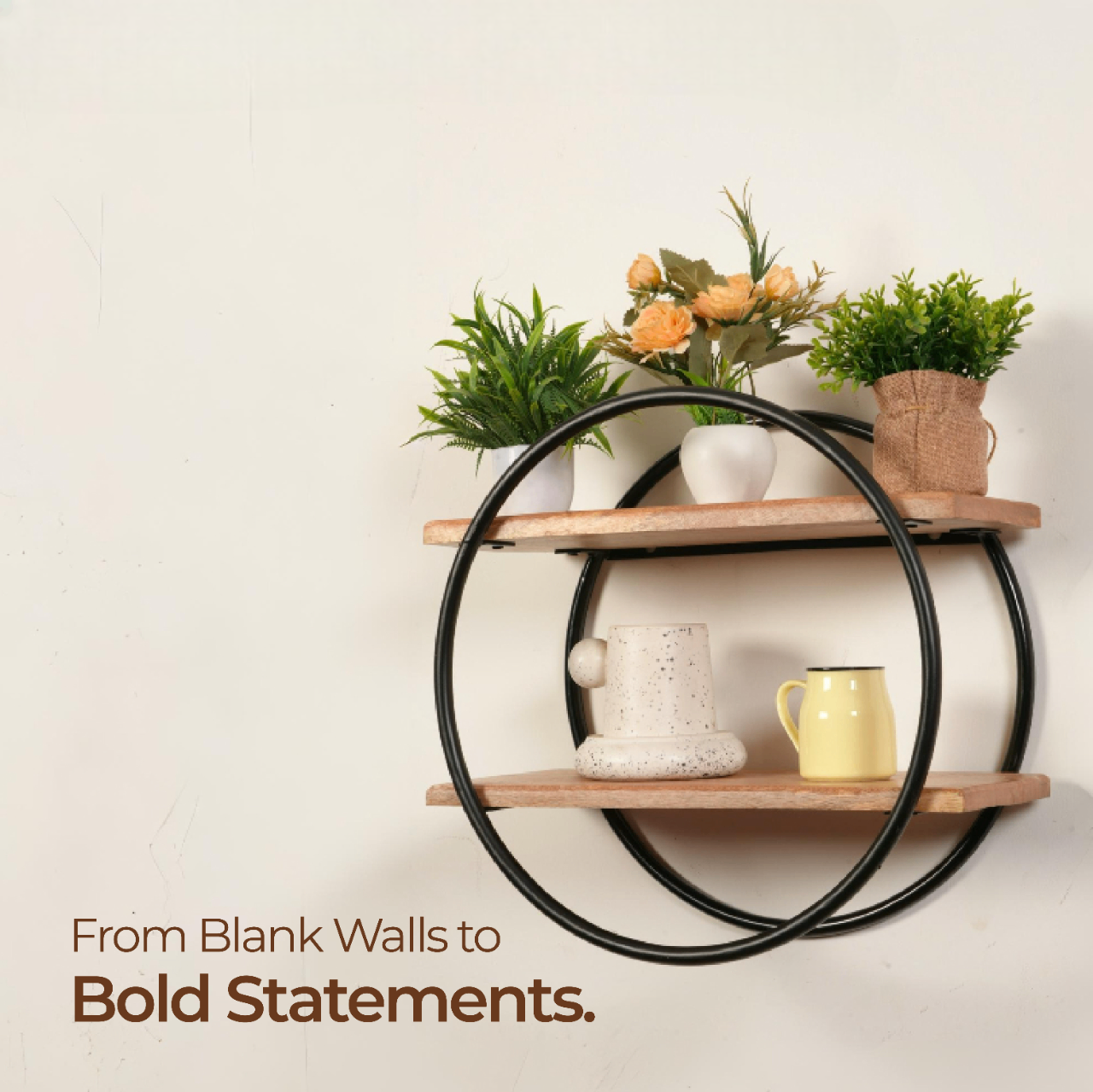 Natural Aura Display Wall Rack