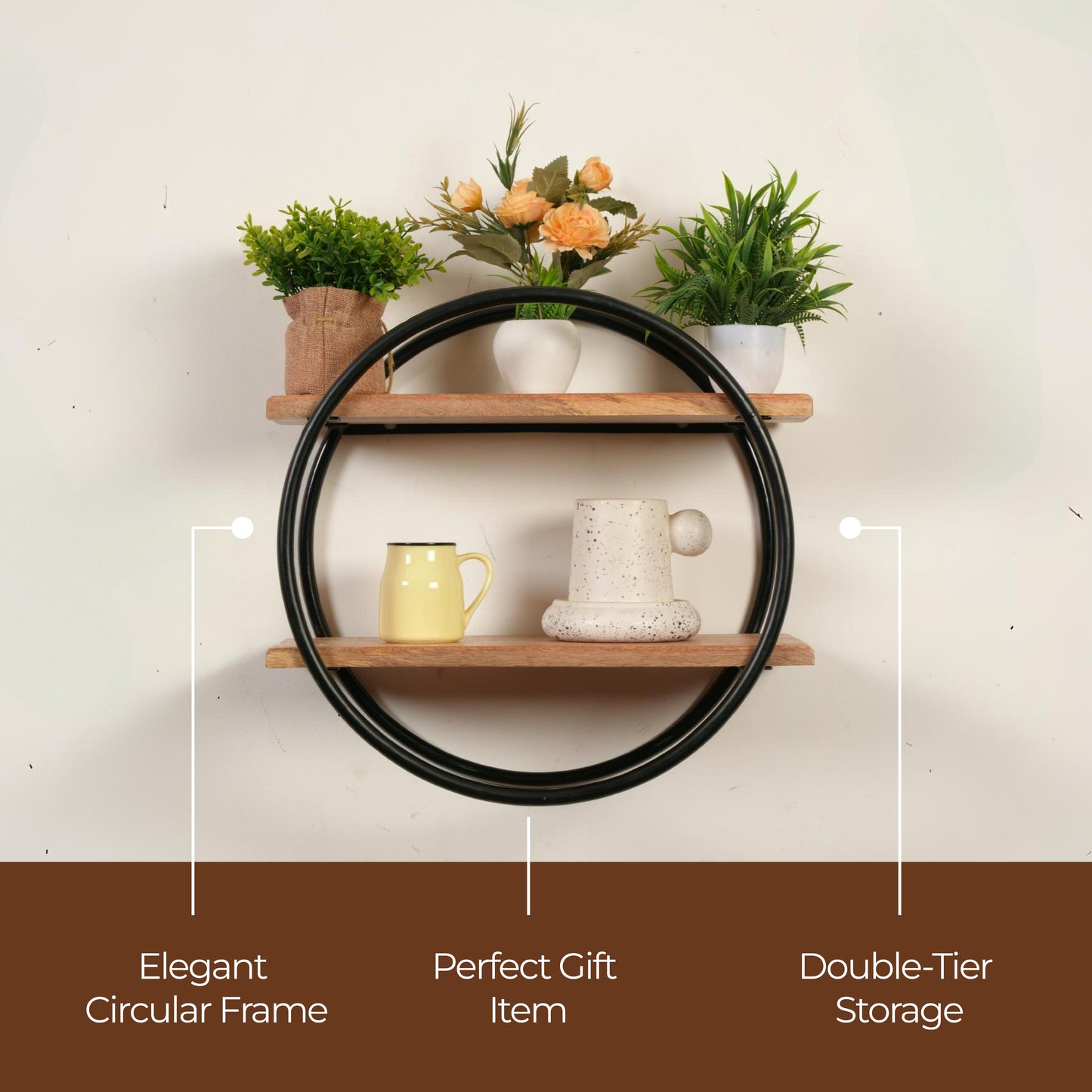 Natural Aura Display Wall Rack