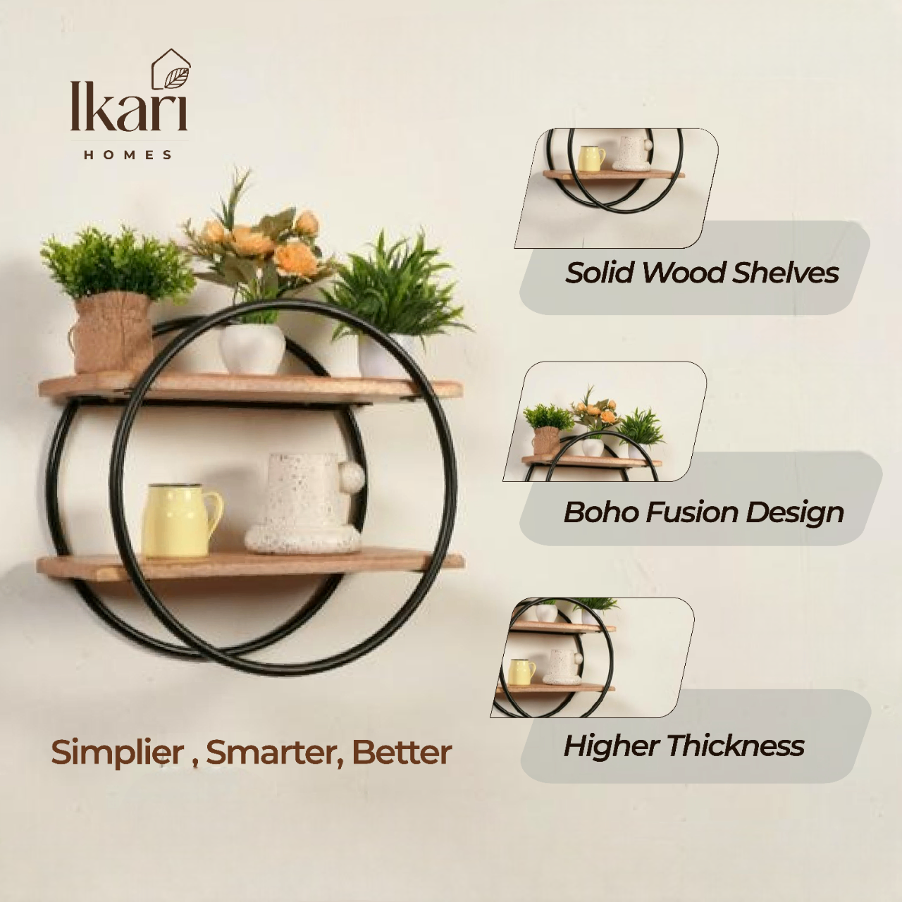 Natural Aura Display Wall Rack