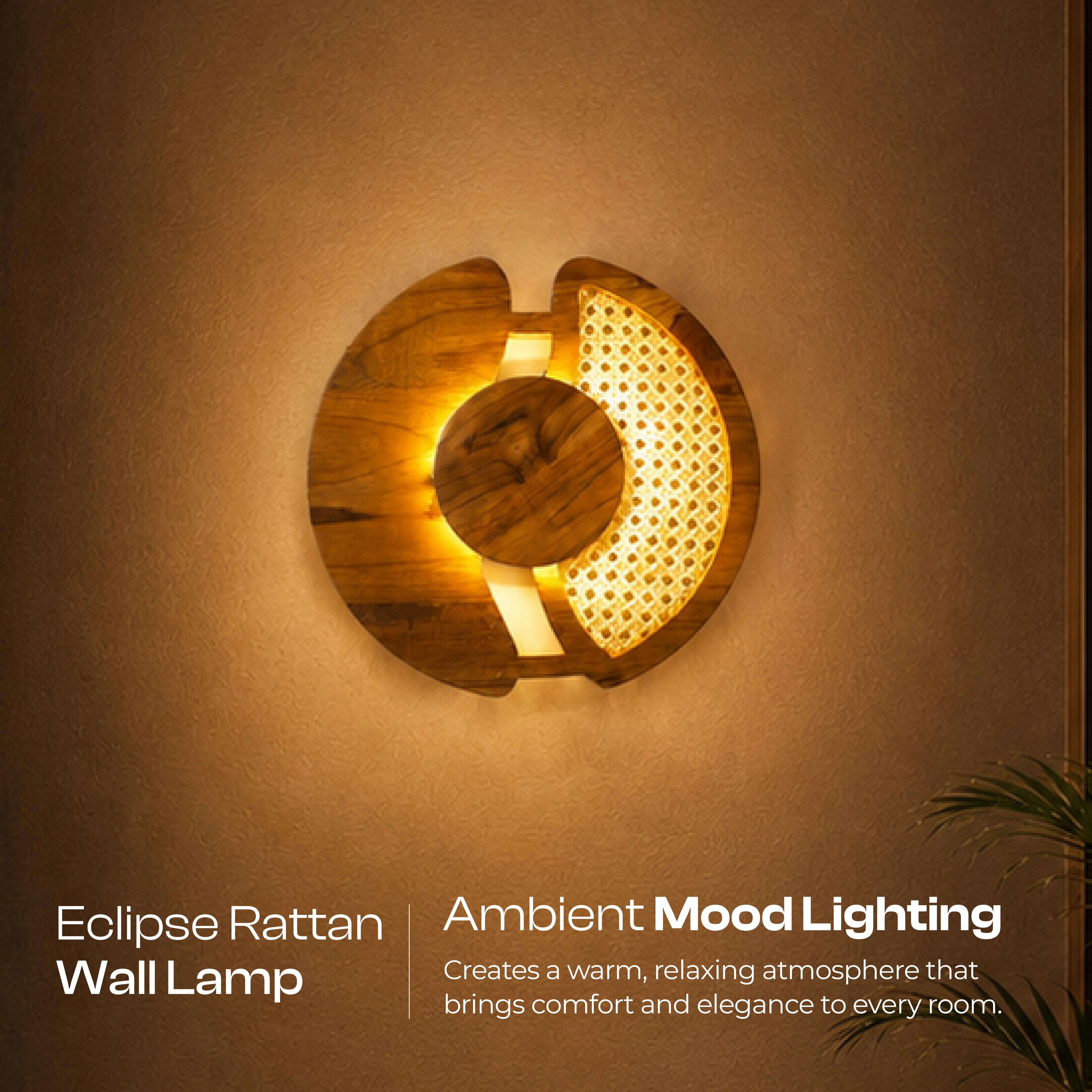 Eclipse Rattan Wall Lamp
