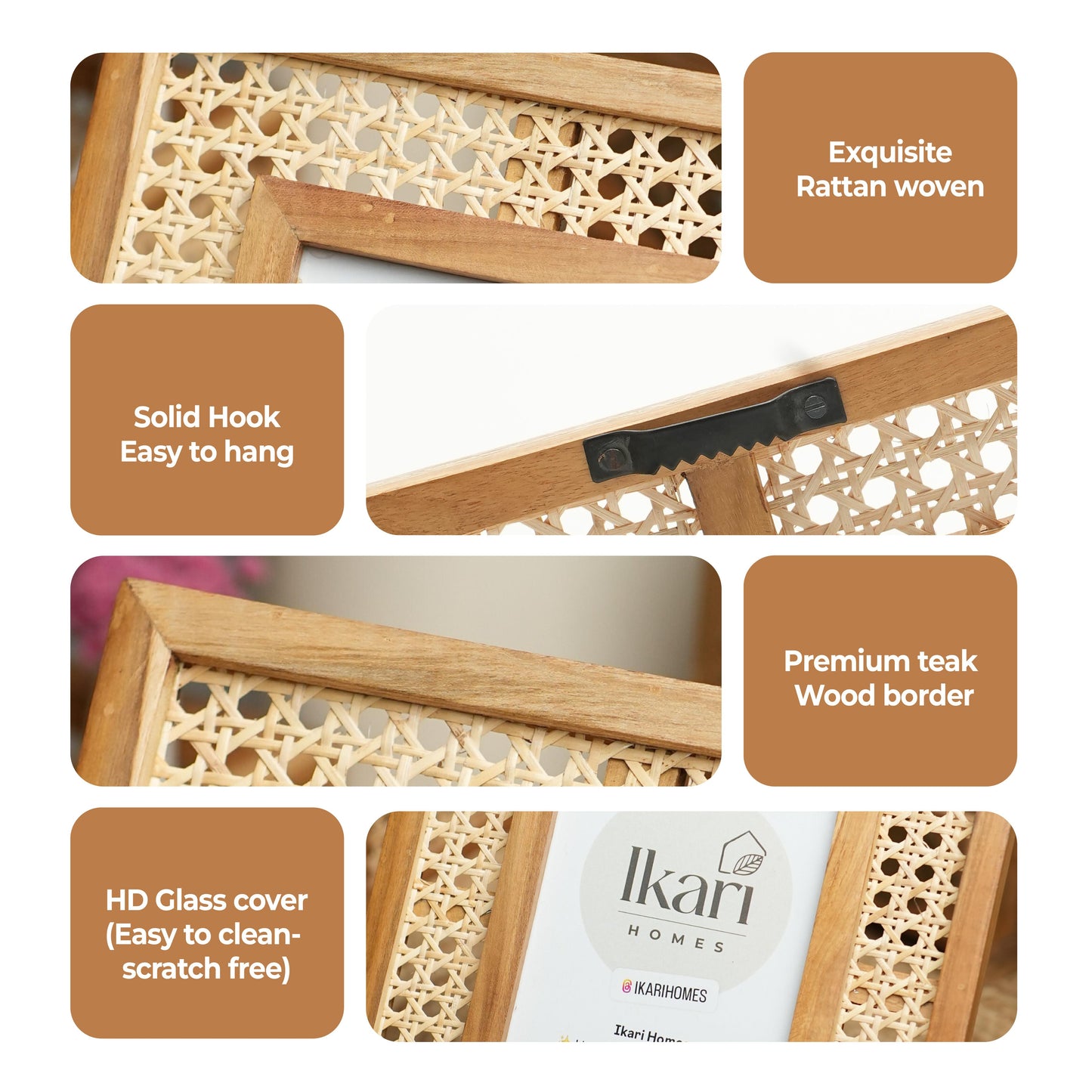 Rattan Photo Frame - Timeless Display