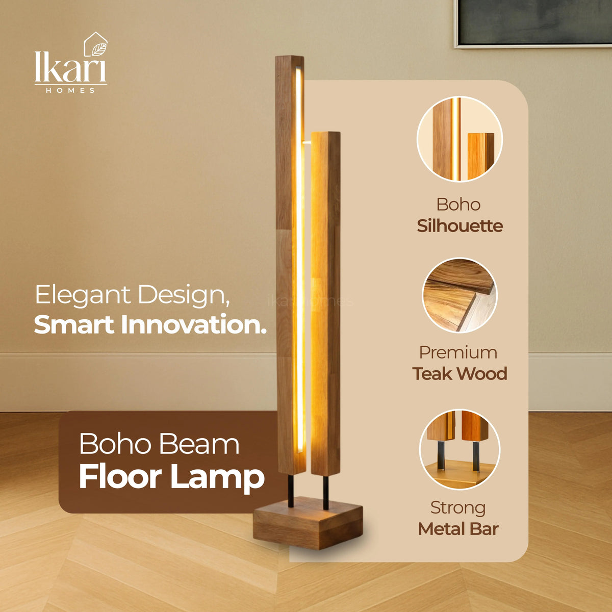Boho Beam LED Floor Lamp