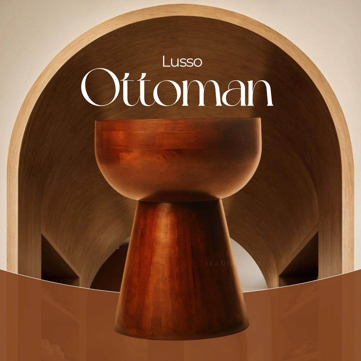 Lusso Ottoman Side Accent Table