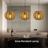 Kora Raffia Pendant Lamp - Handwoven Calm