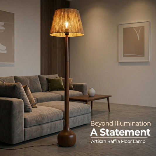 Artisan Raffia Floor Lamp