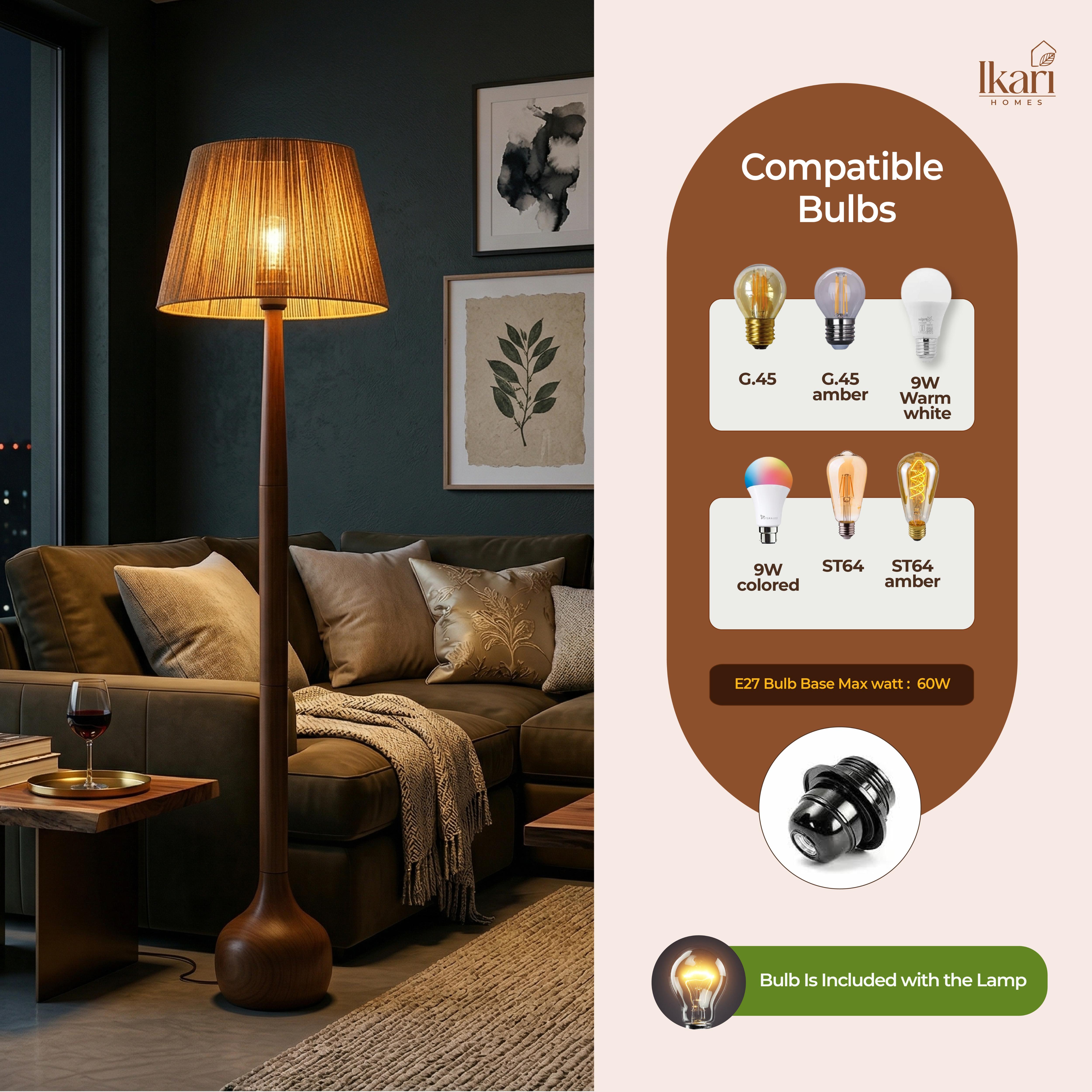 Artisan Raffia Floor Lamp