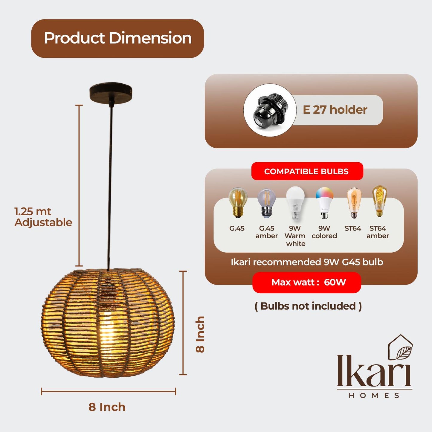Kora Raffia Pendant Lamp - Handwoven Calm