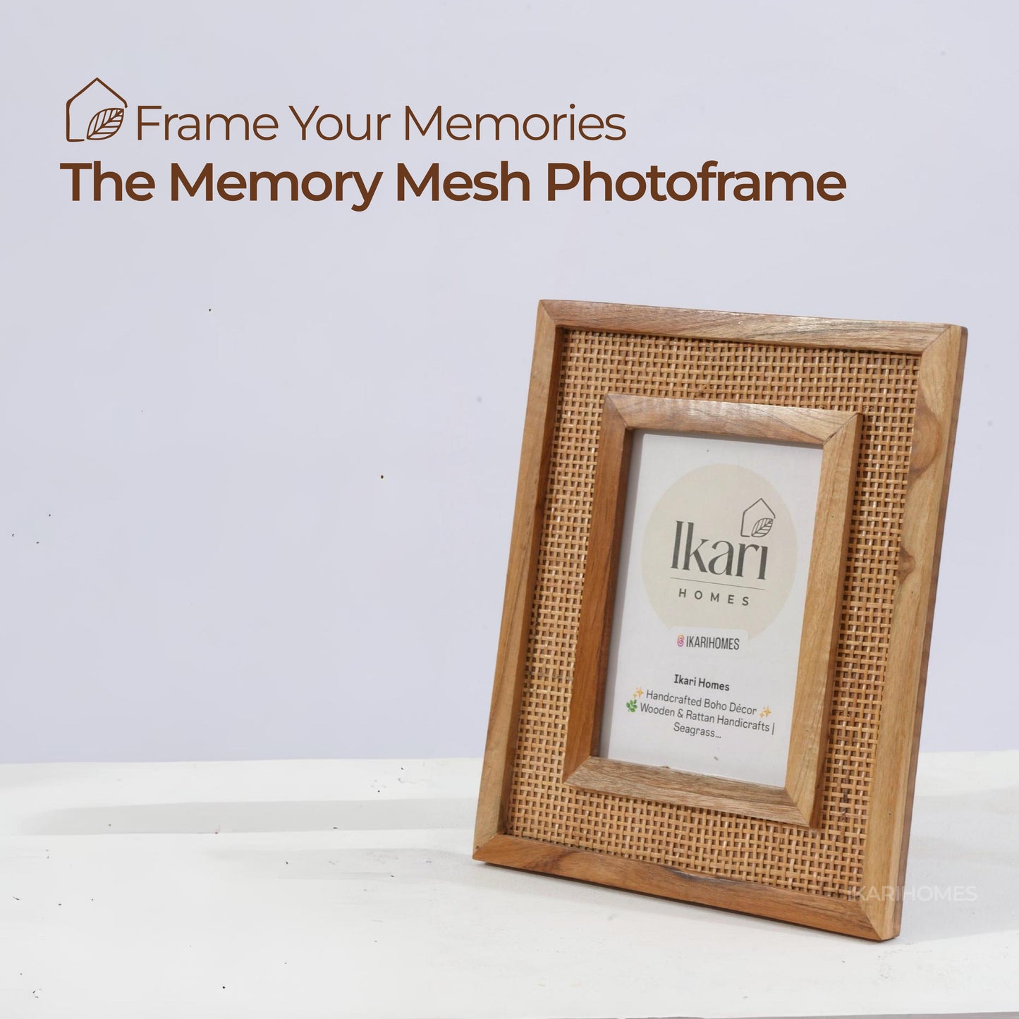 Rattan Mesh Photo Frame