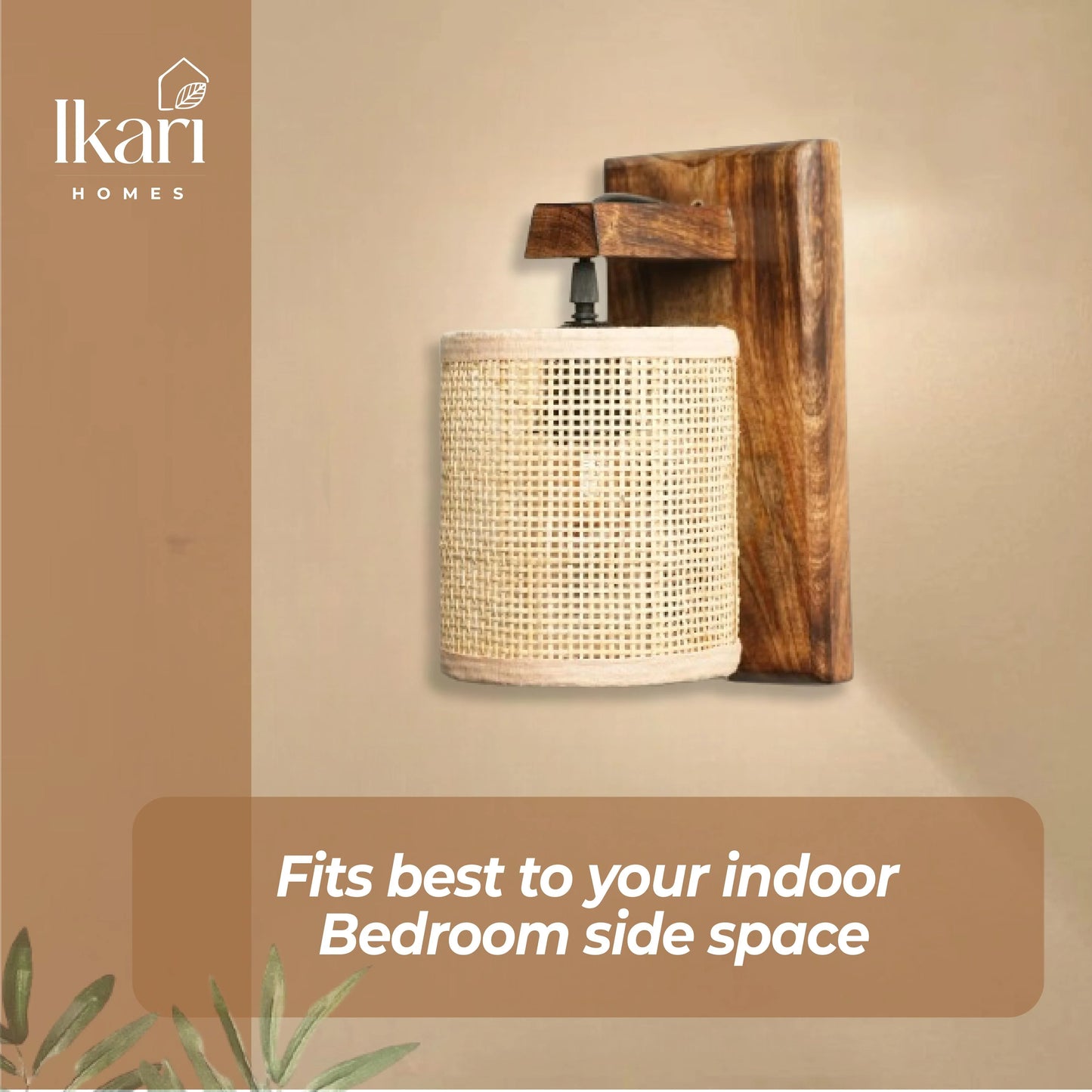 Vintage Raffia Wall Lamp – Minimalist Design, Natural Warmth