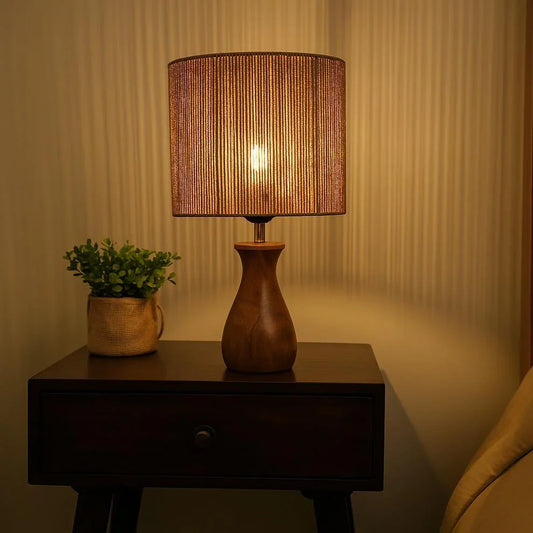 Twisted Raffia Lamp - Crafted in curls.