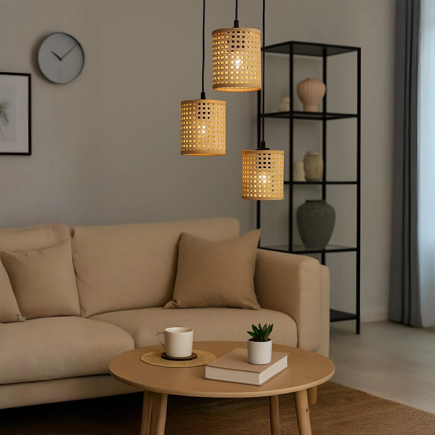 Twisted Rattan Woven Lamp