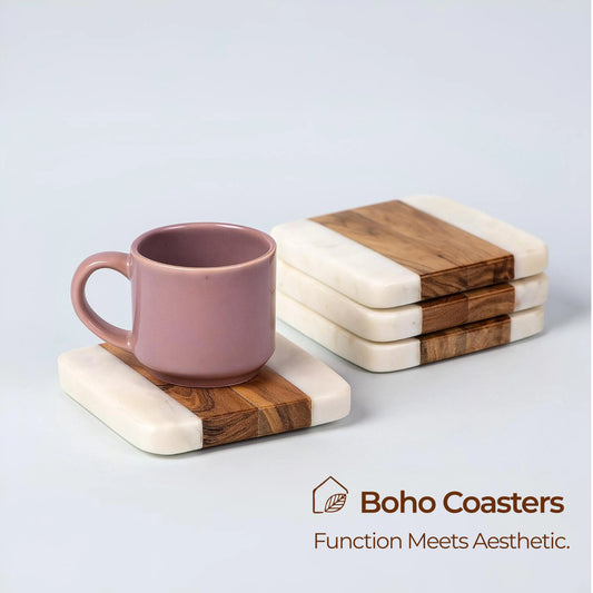 Square Boho Blend Coasters Set of 4