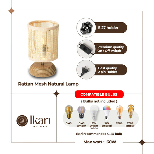 Rattan Mesh Loom Lamp