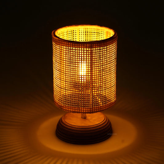 Rattan Mesh Loom Lamp