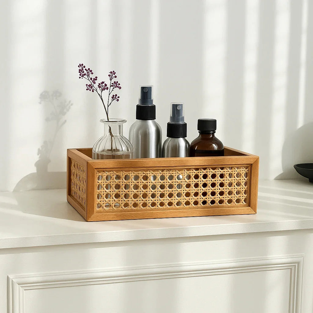 Rattan Mesh Basket – Natural Style, Effortless Organization