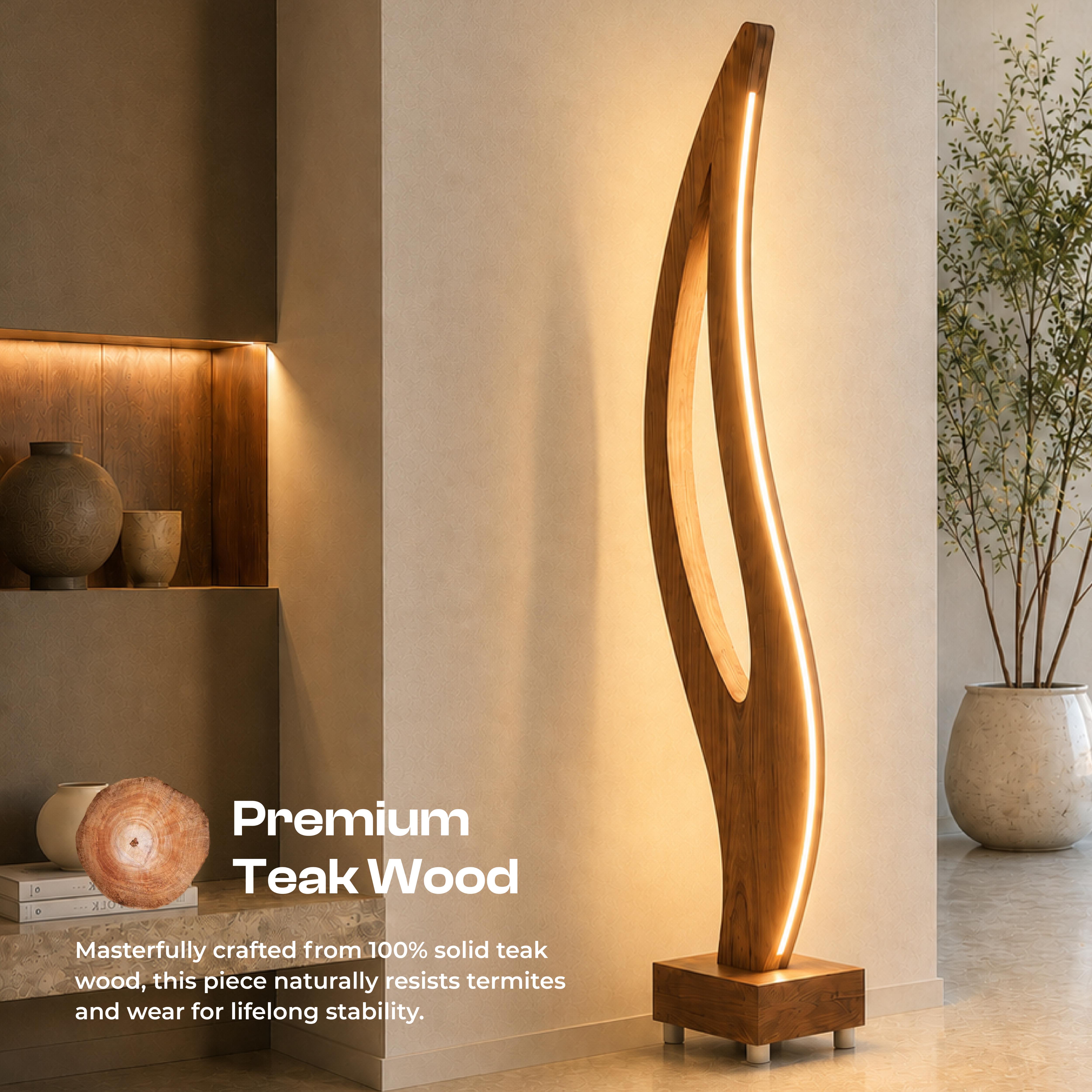 Aura Flow Curved Floor Lamp