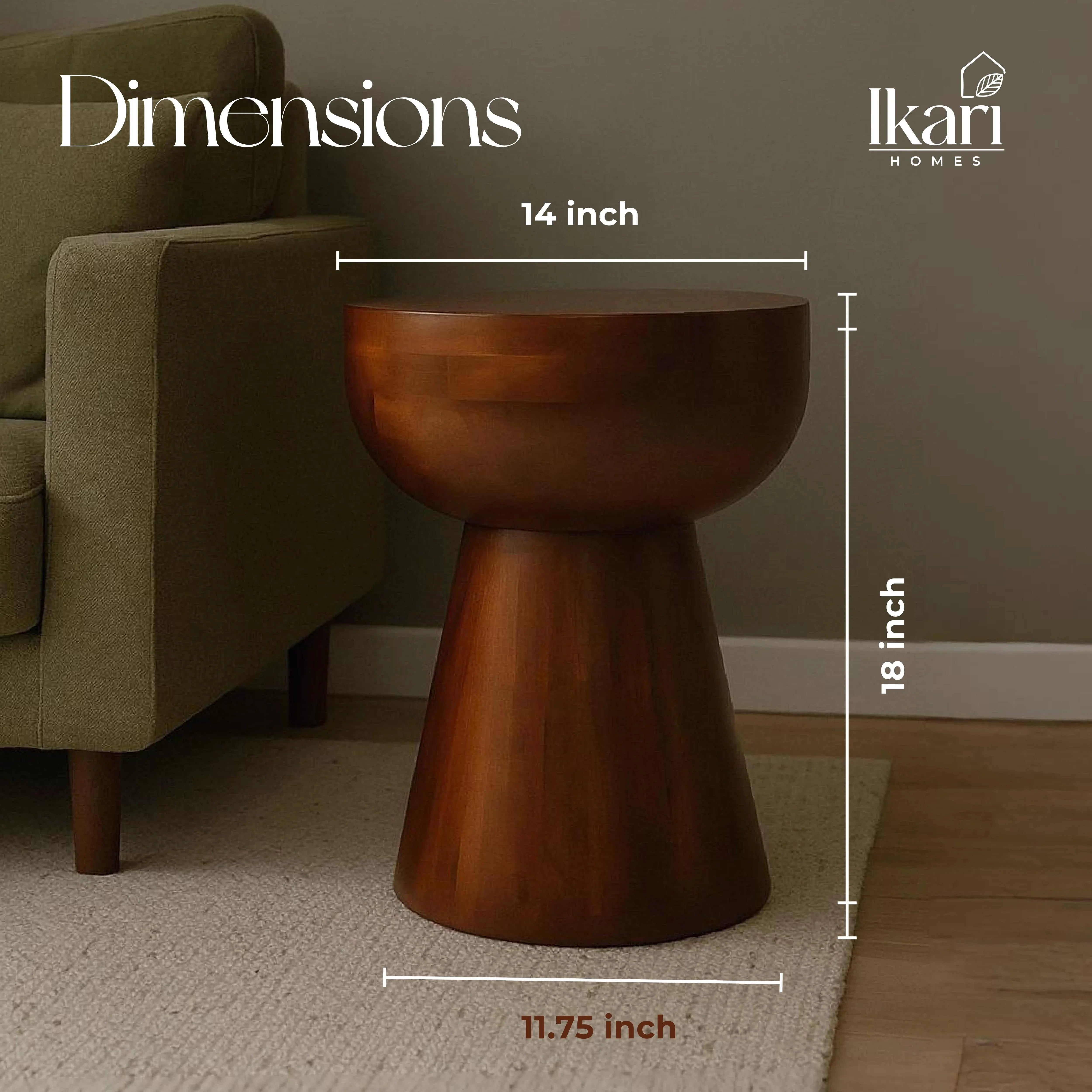 Lusso Ottoman Side Accent Table