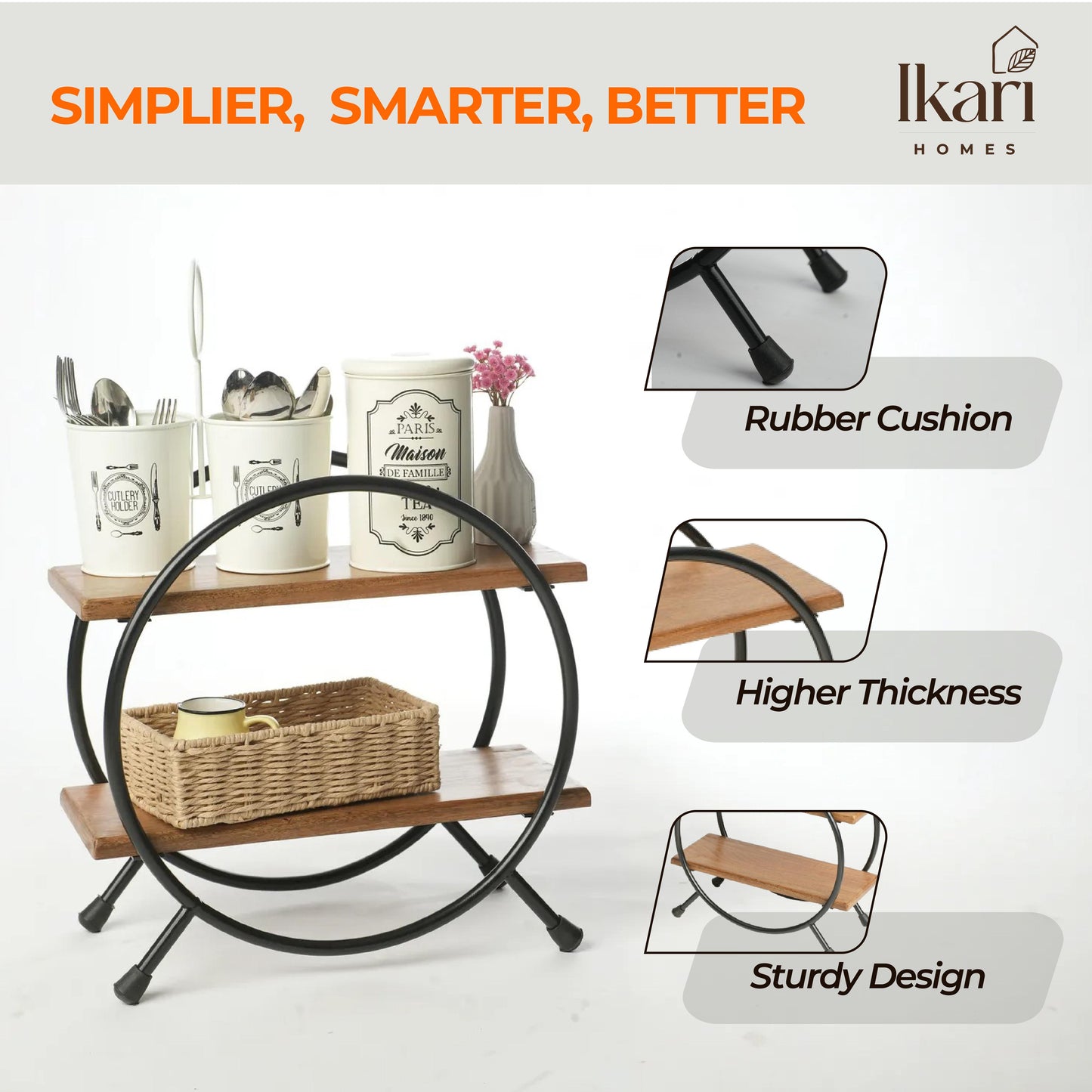 Premium 2 Tier Kitchen Organizer Stand - Ikari Homes -
