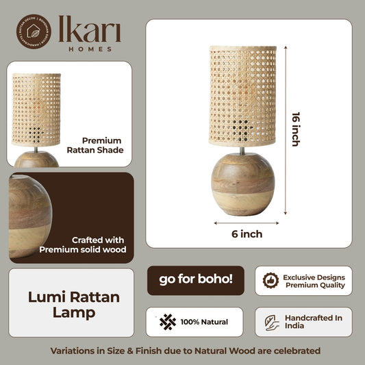 Lumi Rattan Table Lamp