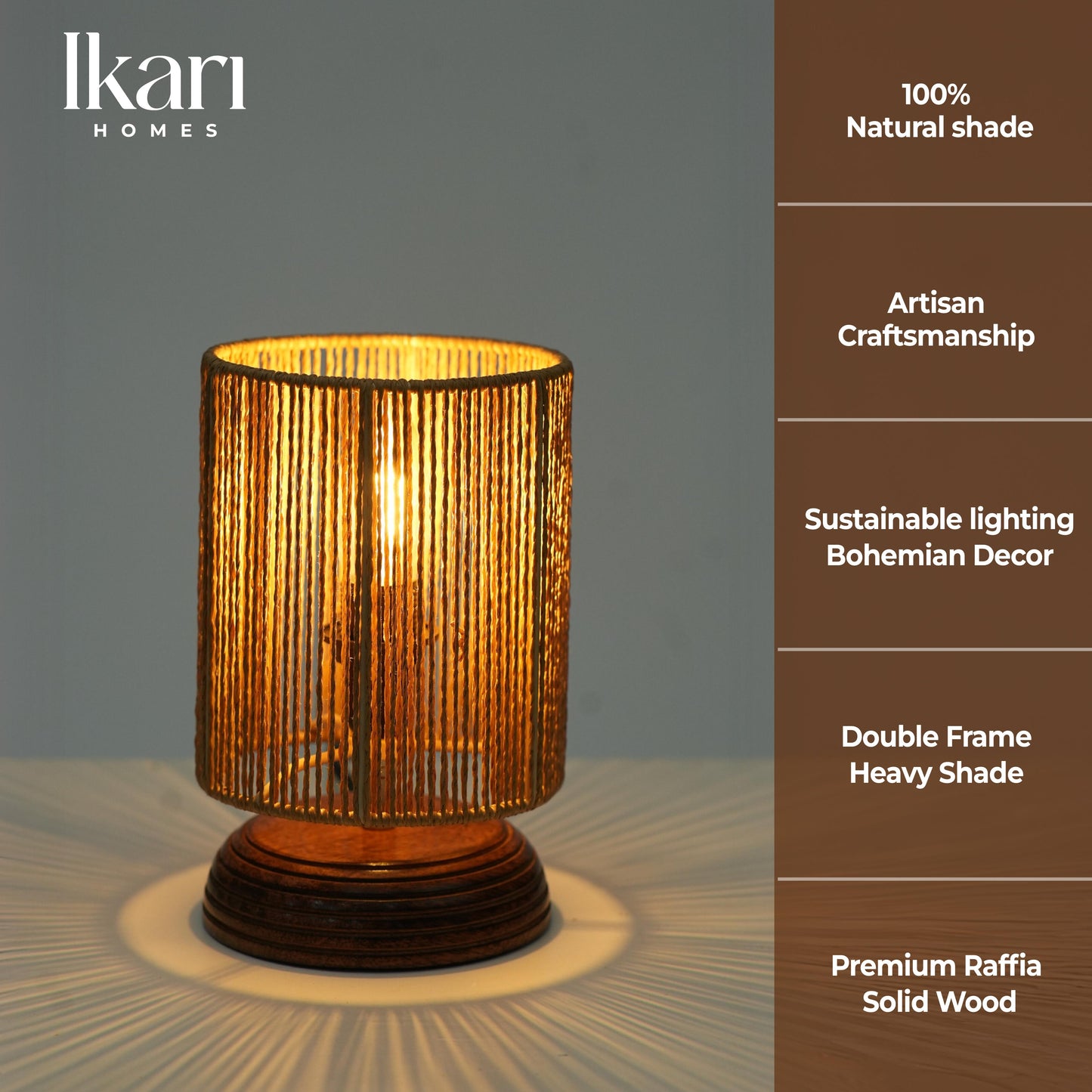 Twisted Raffia Loom Lamp