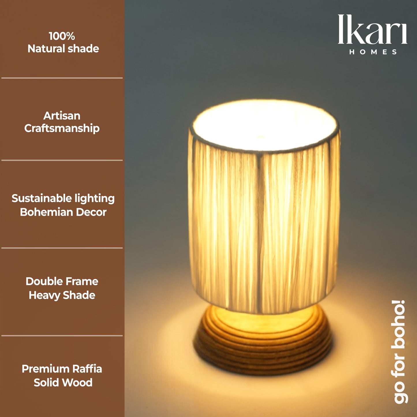 TerraGlow Raffia Table Lamp
